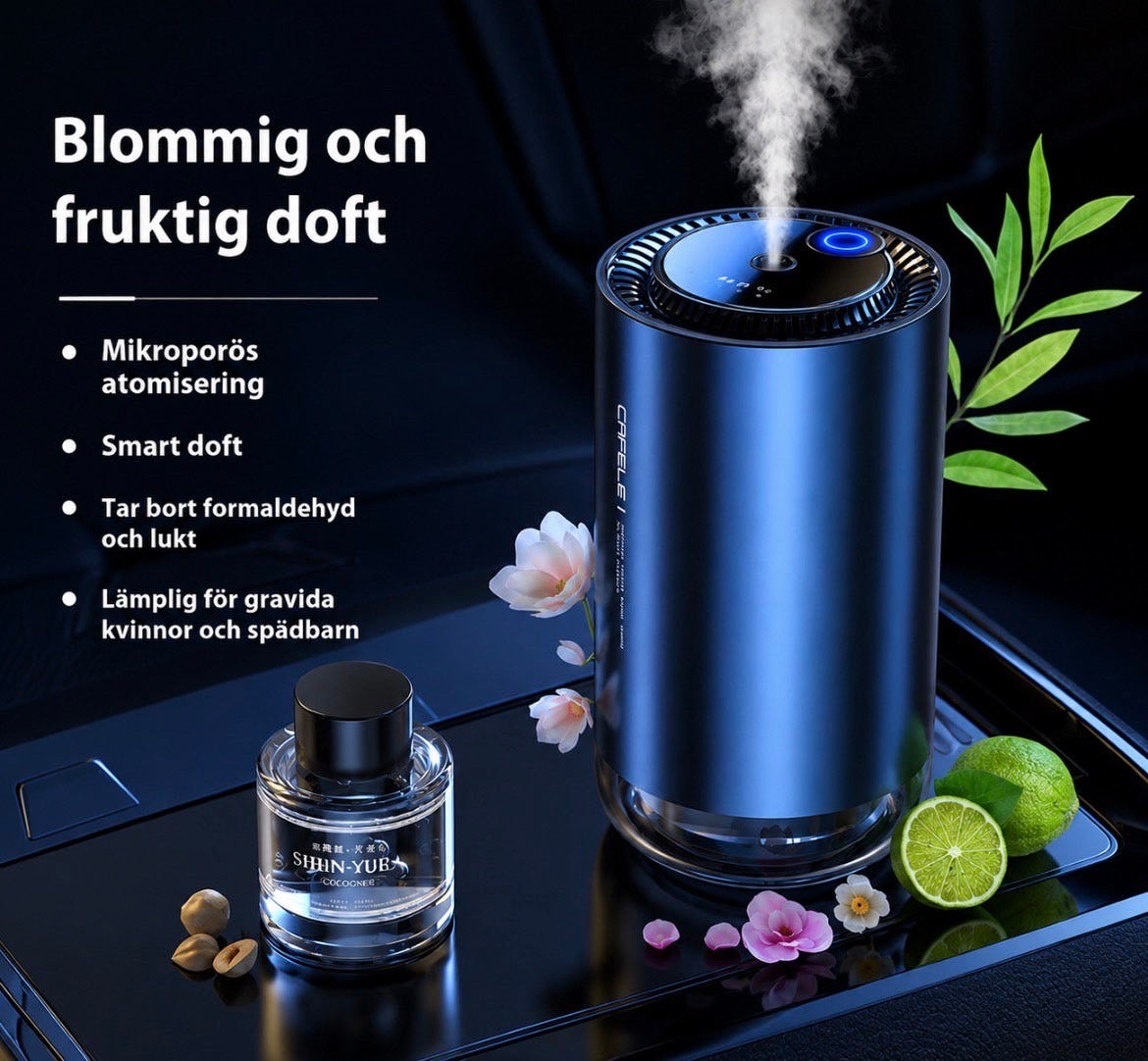Bärbar luftfuktare – Frisk Luft & dofter CarGlow